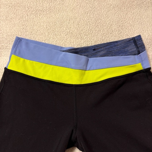 Lululemon Black Astro Pants Wide Flare Leg Full-On Luon Yoga Antidote / Lullaby - Picture 13 of 16